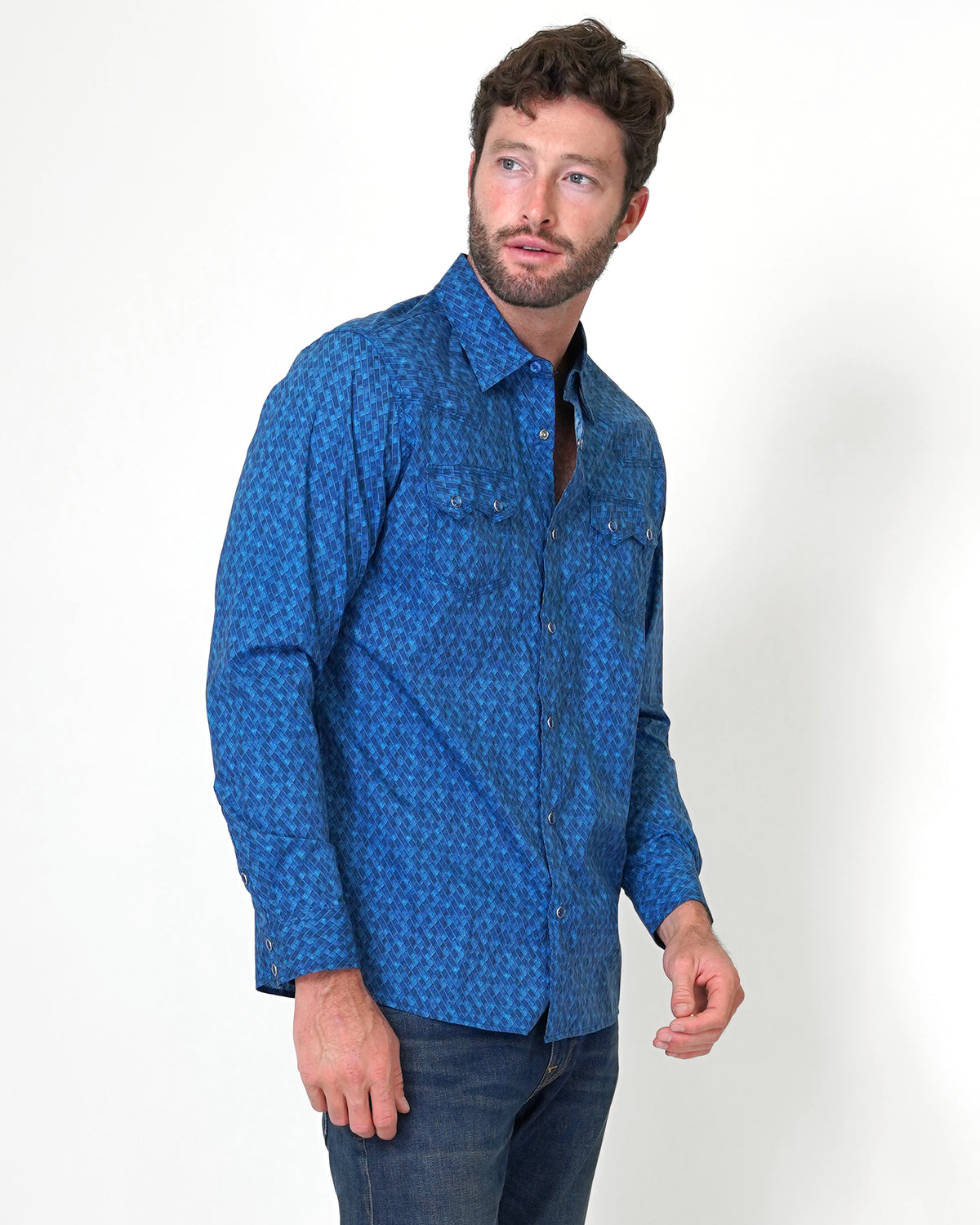 Imagine Mens Long Sleeve Western Shirt