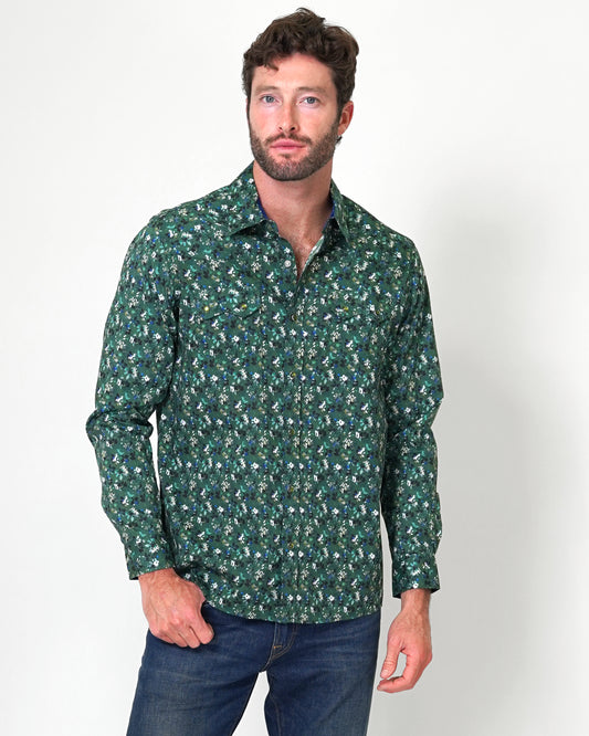 Wish You Were Here Mens Long Sleeve Western Shirt