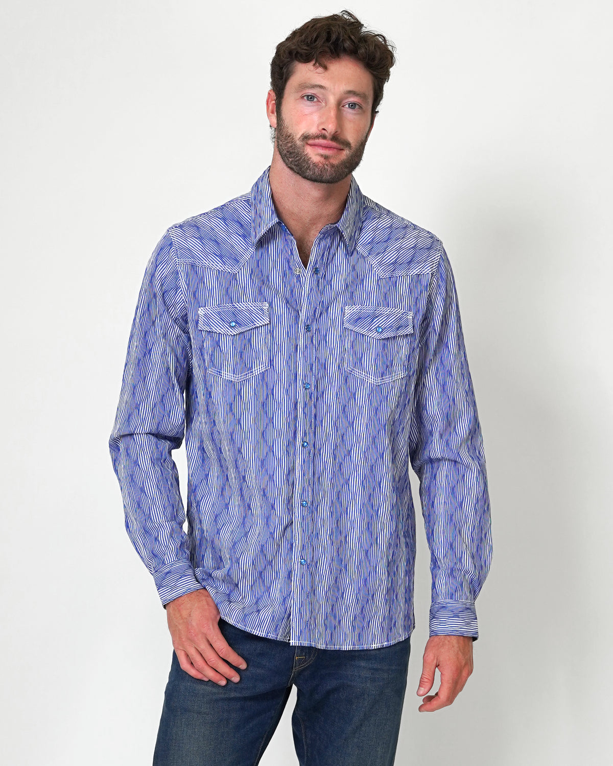 Take It Easy Mens Long Sleeve Western Shirt