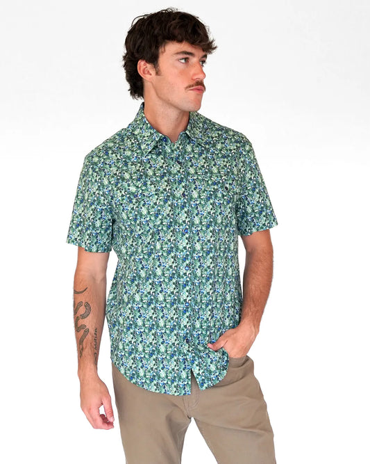 Fast Car Mens Short Sleeve Western Shirt
