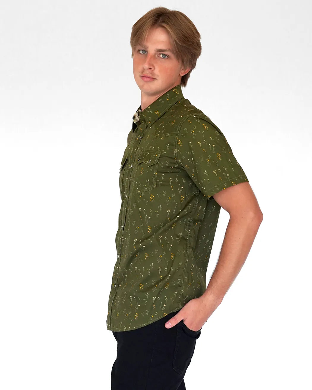 Forever Young Mens Short Sleeve Western Shirt