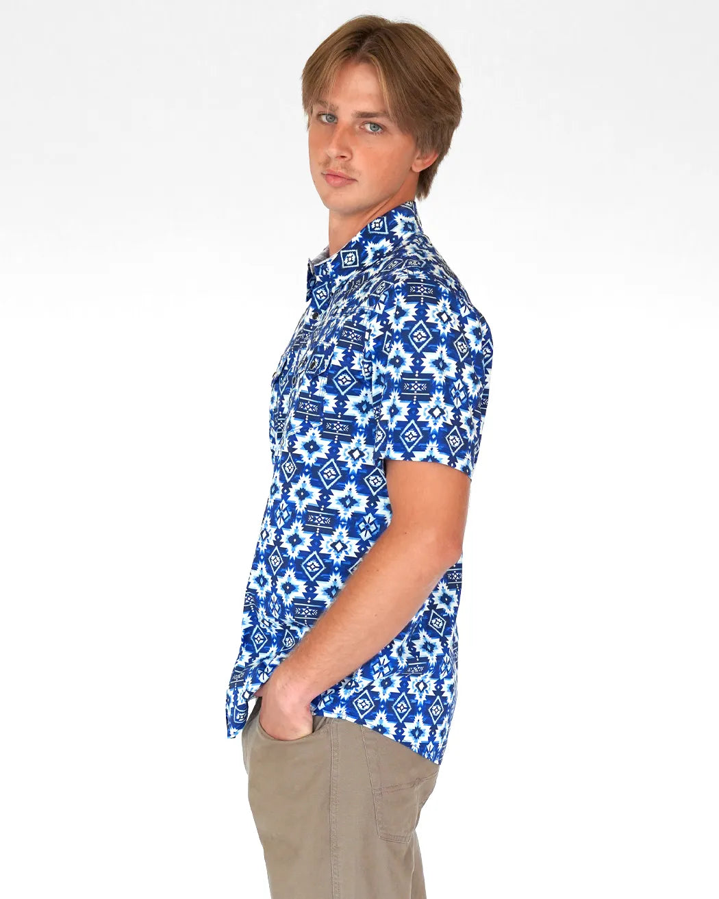 Heaven Mens Short Sleeve Western Shirt