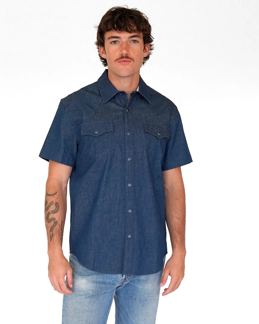 Never Tear Us Apart Mens Short Sleeve Western Shirt