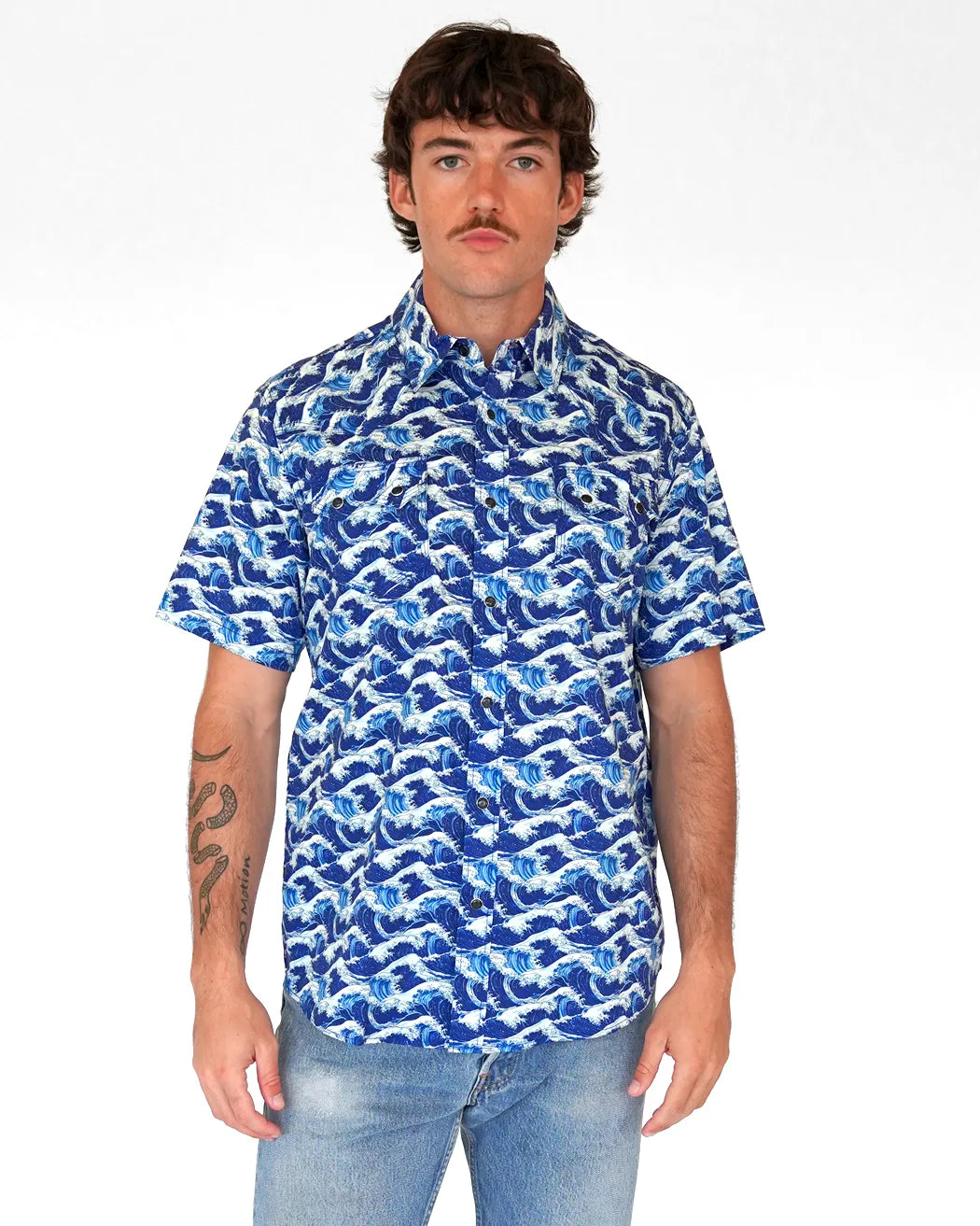 Sailing Short Mens Sleeve Western Shirt