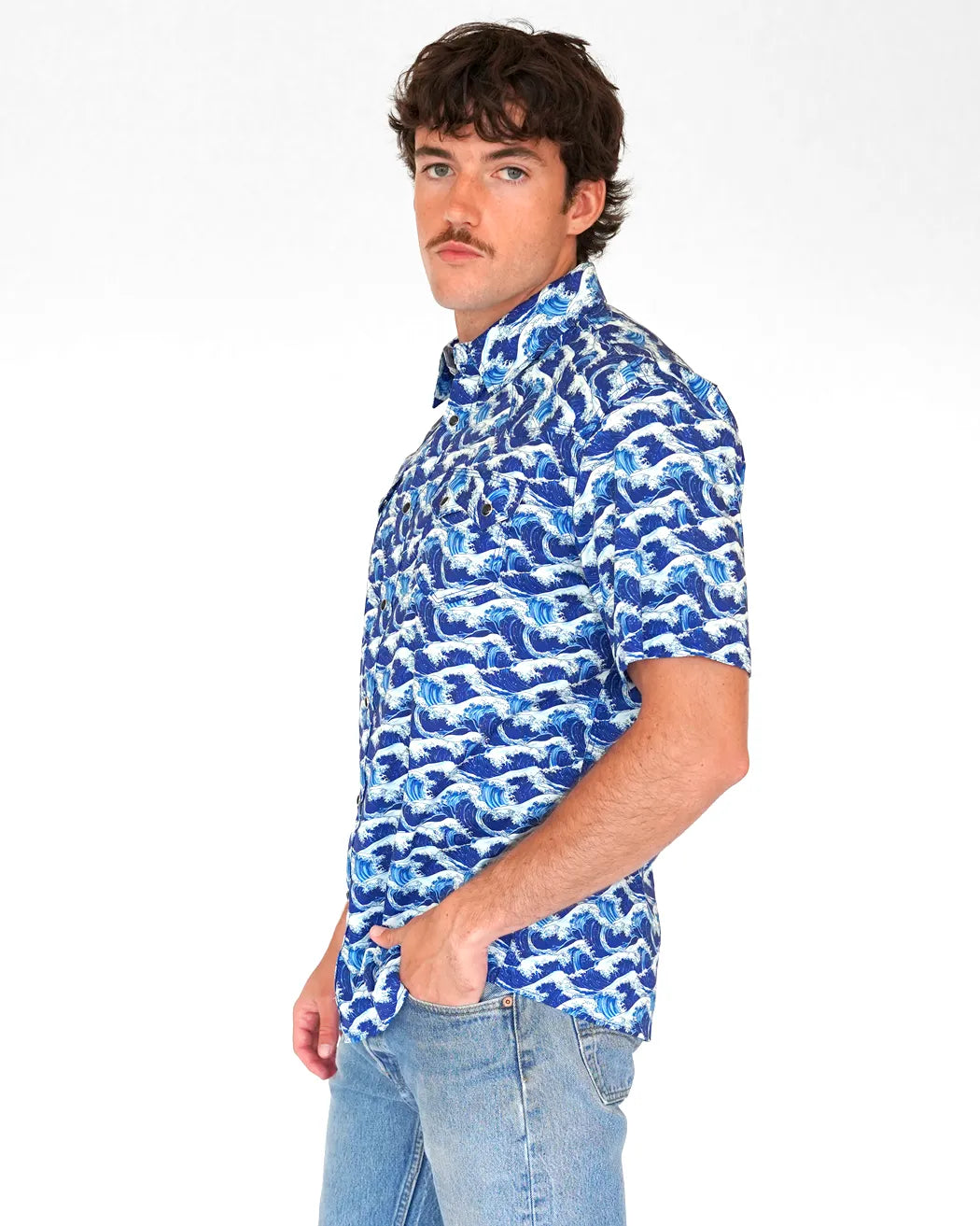 Sailing Short Mens Sleeve Western Shirt