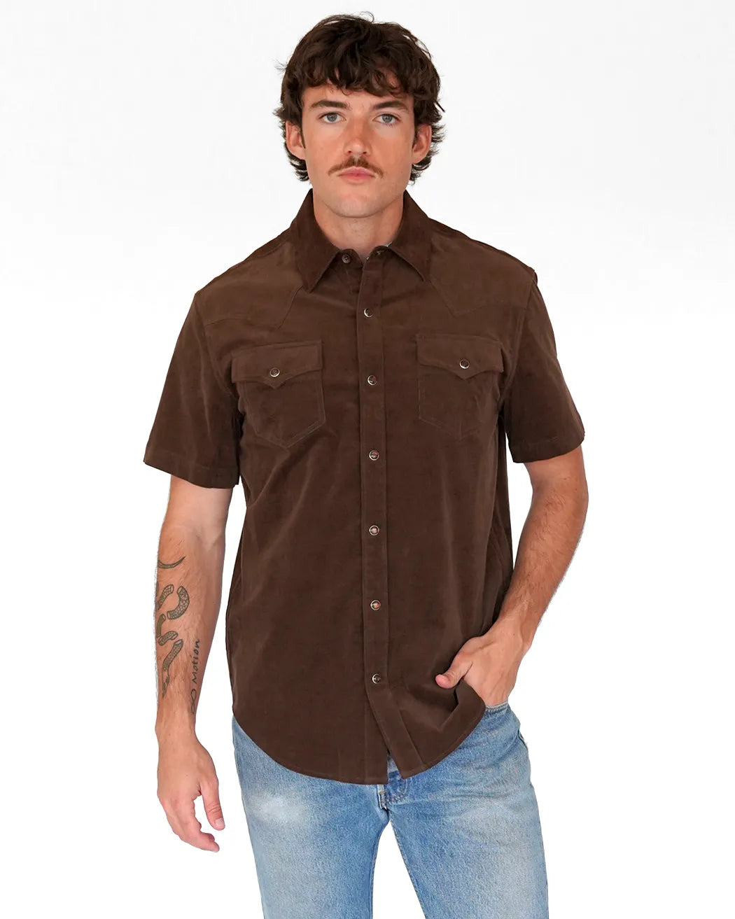 Space Age Love Song Mens Short Sleeve Western Shirt