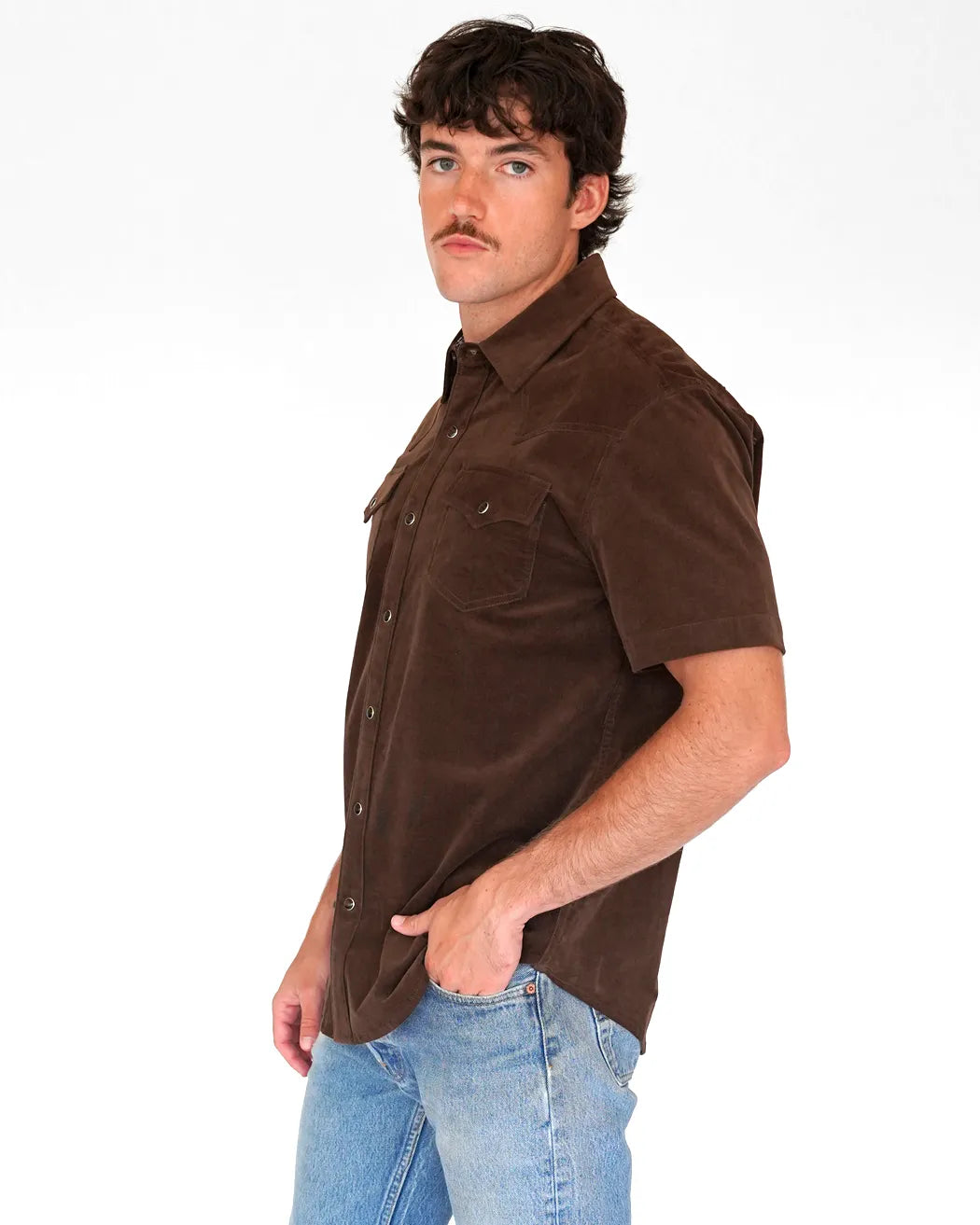 Space Age Love Song Mens Short Sleeve Western Shirt