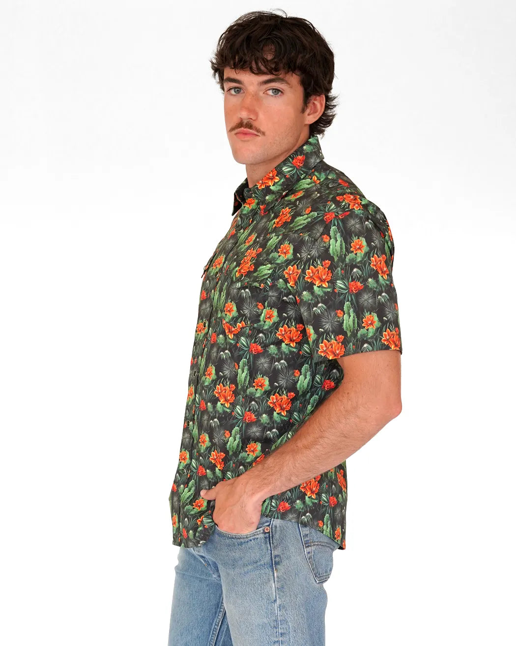 Springtime Mens Short Sleeve Western Shirt