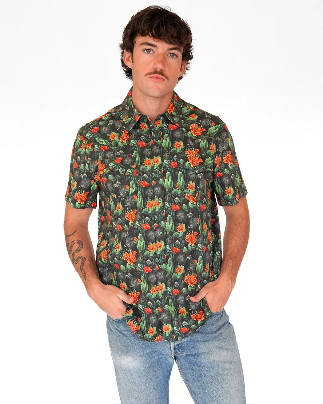 Springtime Mens Short Sleeve Western Shirt