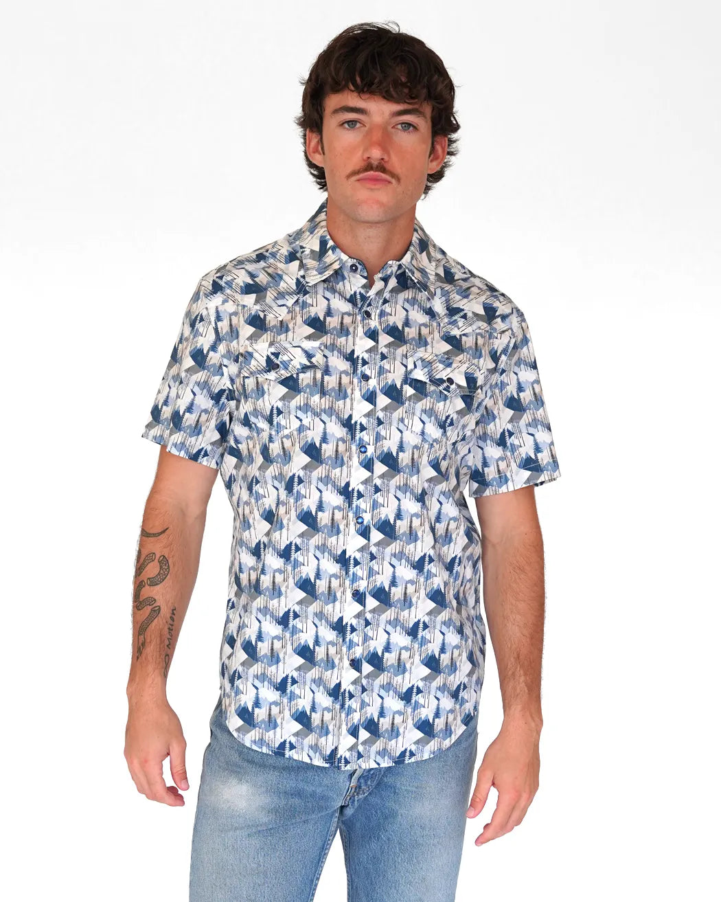 Under Pressure Mens Short Sleeve Western Shirt