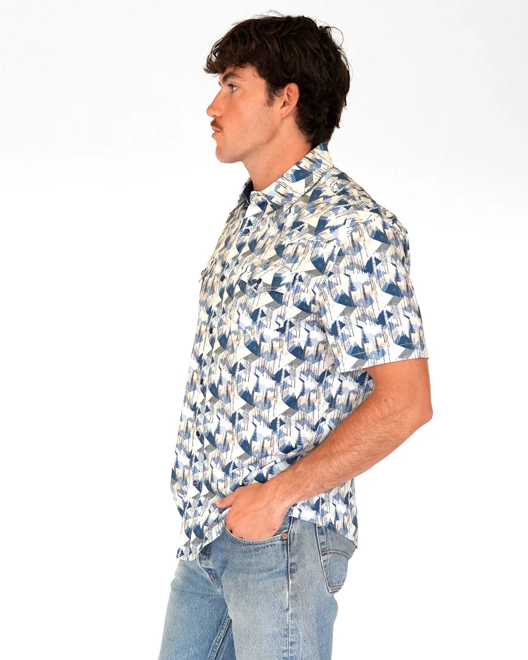 Under Pressure Mens Short Sleeve Western Shirt