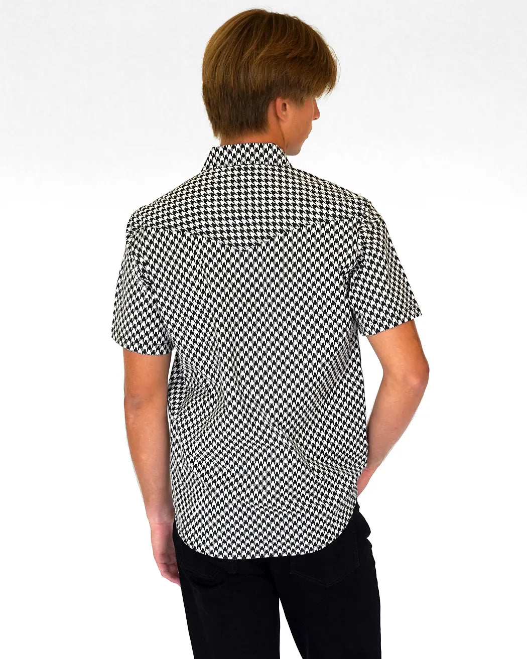 White Wedding Mens Short Sleeve Western Shirt