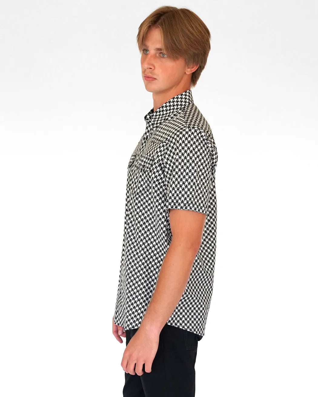 White Wedding Mens Short Sleeve Western Shirt